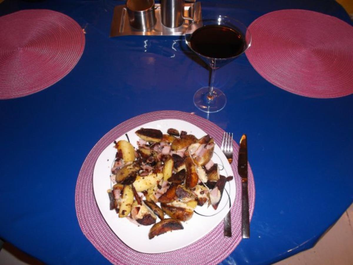 Kartoffeln: Bratkartoffeln mit Burgunderbraten und Bergkäse - Rezept - Bild Nr. 7