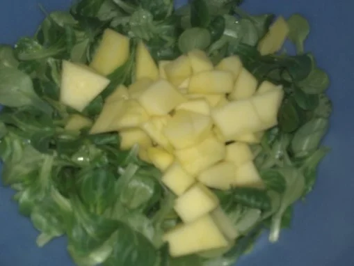 Feldsalat mit Mango, Avocado und Garnelen - Rezept - Bild Nr. 2