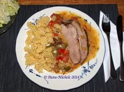 Putenschenkel mit Paprika-Rahmsauce - Rezept