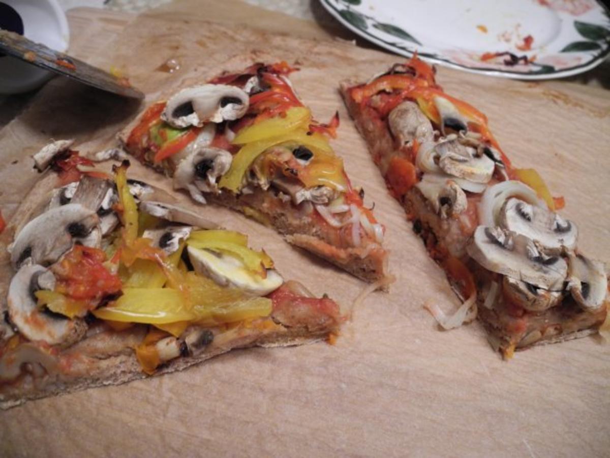 Vegan : Eine Gemüsepizza - Rezept