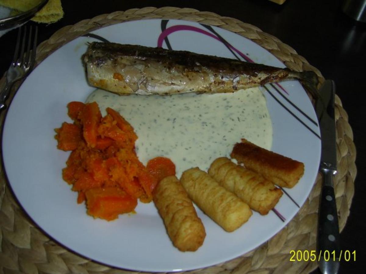 Fisch: frische Makrele in Dill-Rahm-Sauce..... - Rezept