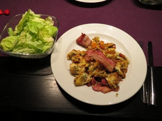 Porree-Käseschmarrn mit Speck - Rezept - Bild Nr. 2