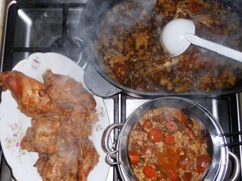 Rezept: "Oma - Friede`s" - Kaninchenbraten in Sahnesauce (Rzpt. um 1936) Bild Nr. 18 "Oma - Friede`s" - Kaninchenbraten in Sahnesauce (Rzpt. um 1936) - Rezept - Bild Nr. 18