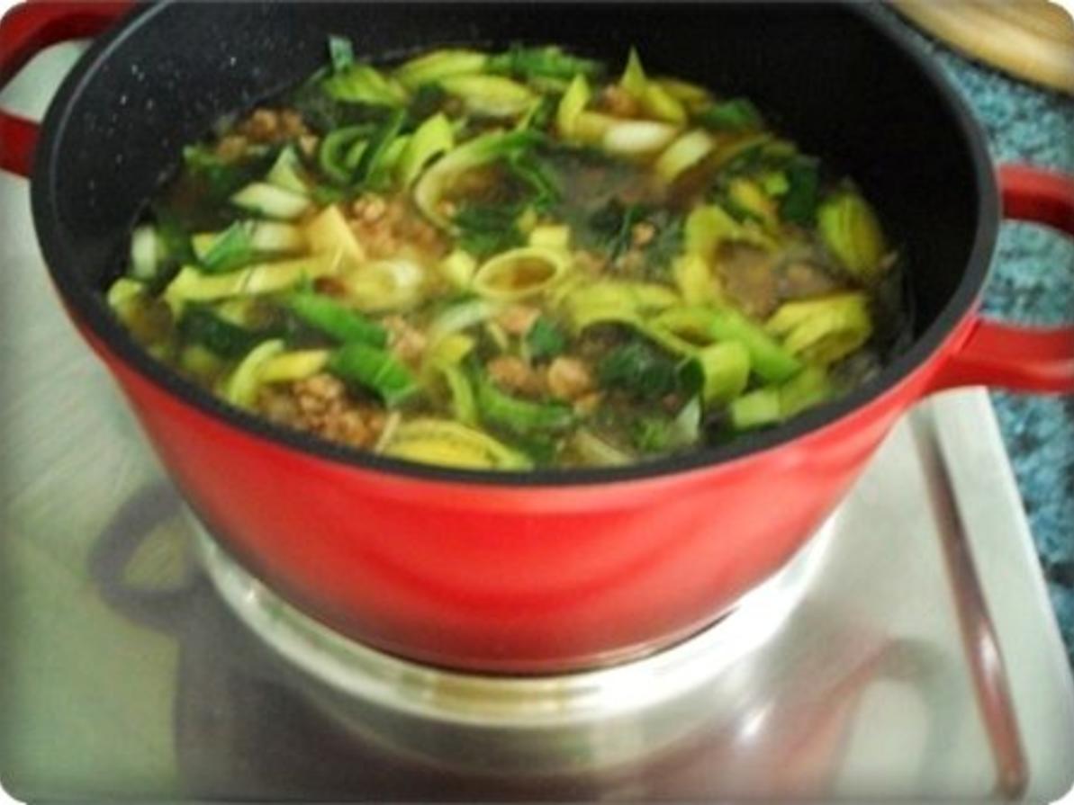 Käse Lauch Hack Suppe mit Ricotta Petersilie Klößchen ※ - einfach - von ...