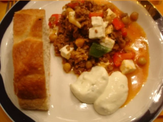 Hackfleischpfanne griechischer Art - Rezept