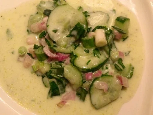 Rezept: Gurkensalat mit Rucula und Ayran Gurkensalat mit Rucula und Ayran - Rezept