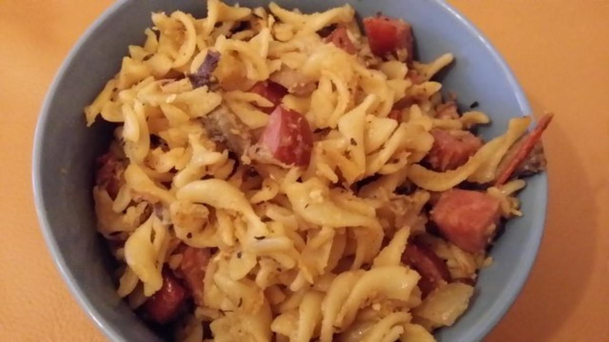 Bilder für Gebratene Nudeln mit Cabanossi - Rezept