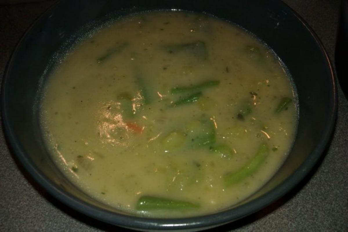 Buttermilchsuppe mit Kartoffeln und breiten Bohnen - Rezept - Bild Nr. 3