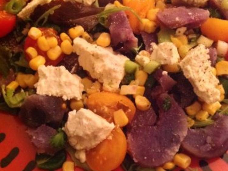 Blauer Kartoffelsalat - einfach - 62 kcal/100g