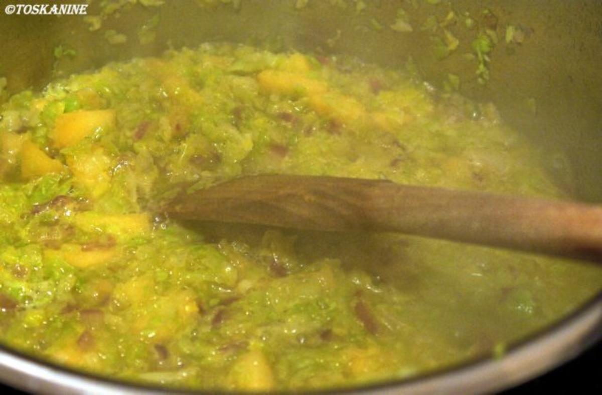 Kabeljau-Filet auf Curry-Spitzkohl - Rezept - Bild Nr. 9