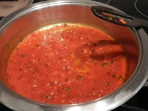 Gemüse-Lachs-Pfanne mit Meerrettich-Soße - Rezept - Bild Nr. 4