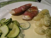 Hähnchen-Saltimbocca auf Riesling-Sahne-Soße - Rezept