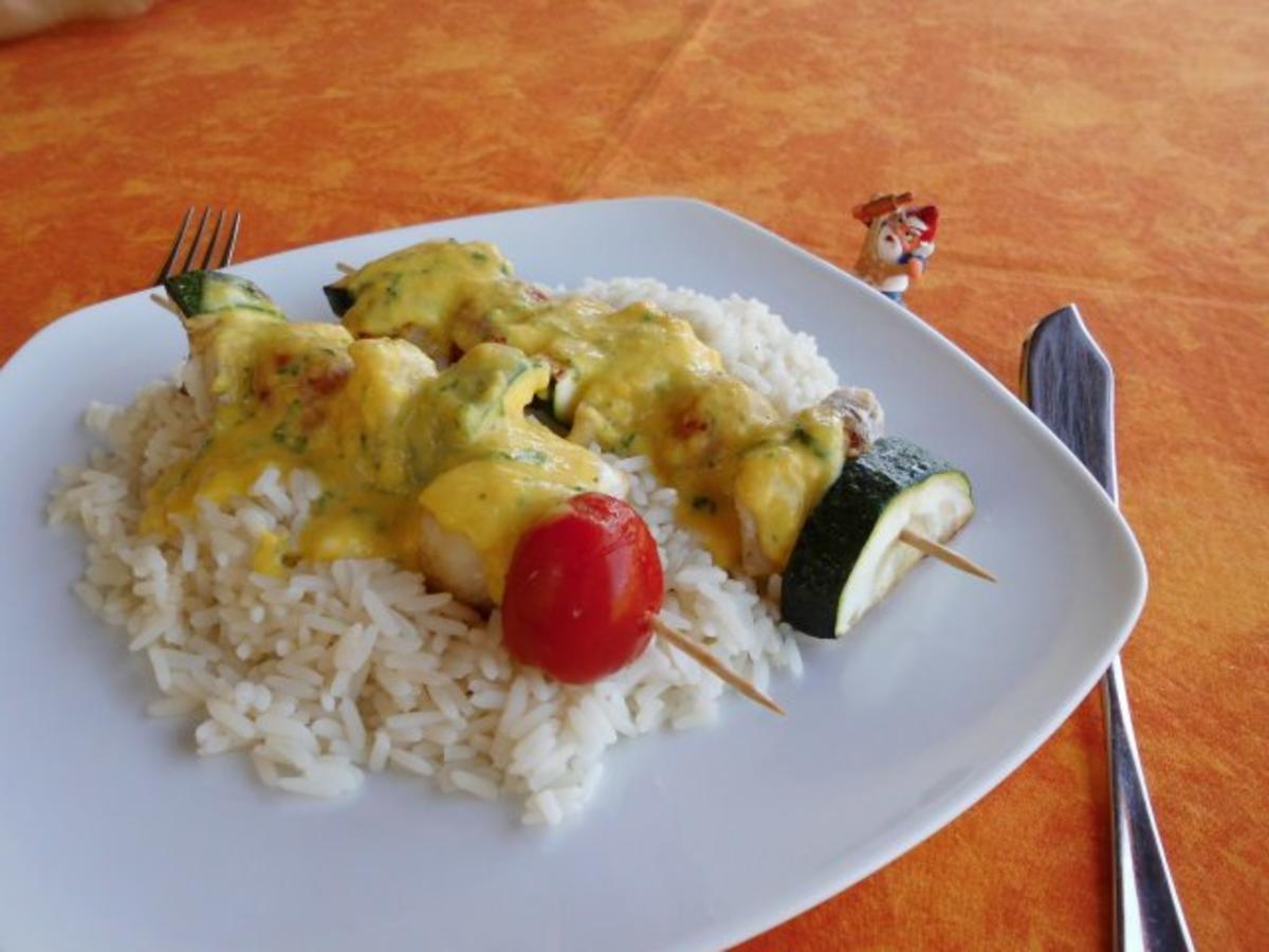 Fischspieße mit Paprikasoße&amp;gt;&amp;gt; - Rezept - kochbar.de