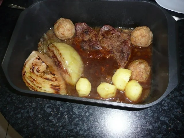 Schweinesteak mit Kraut und Knödl - Rezept - Bild Nr. 6