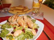 Hähnchenbrust gegrillt auf Sommersalat>> - Rezept