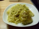 Hähnchen in fruchtiger Currysoße auf Spaghetti - Rezept