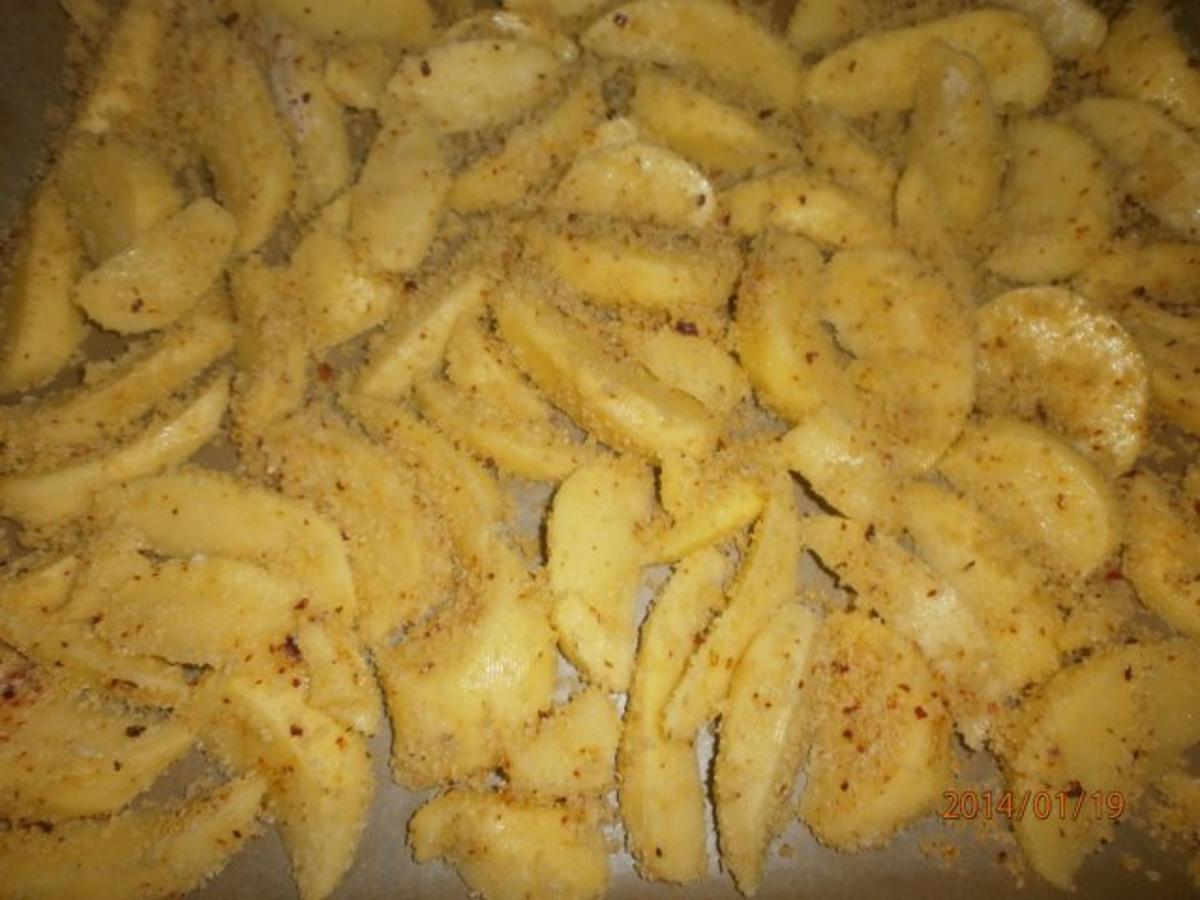Glasierte Hackbällchen mit Chilikartoffeln und Tomatensalsa - Rezept - Bild Nr. 7