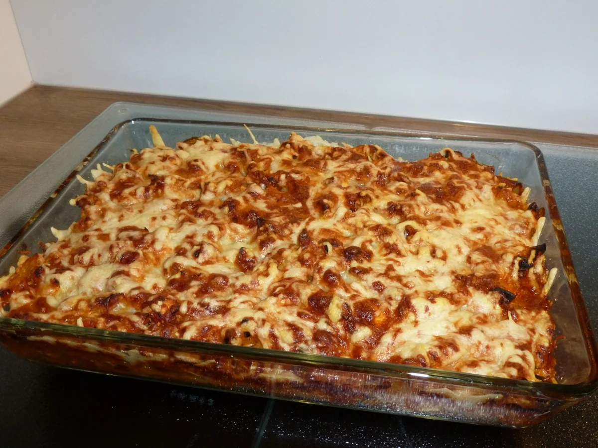 Penne-Auflauf  mit Zucchini, Feta und Putenfilet - Rezept - Bild Nr. 5232