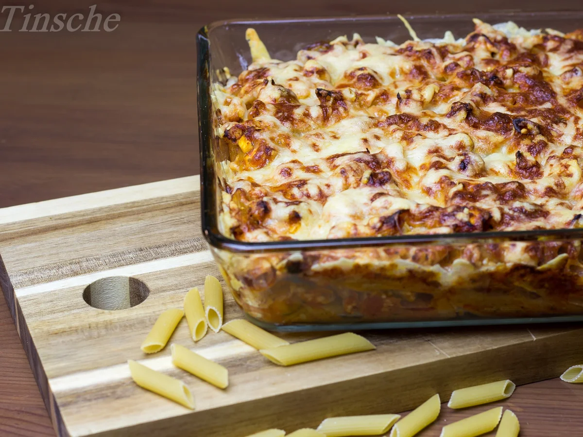 Penne-Auflauf  mit Zucchini, Feta und Putenfilet - Rezept - Bild Nr. 5234