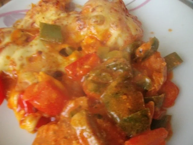 Steak mit Paprika in Tomatensauce überbacken - Rezept - Bild Nr. 7