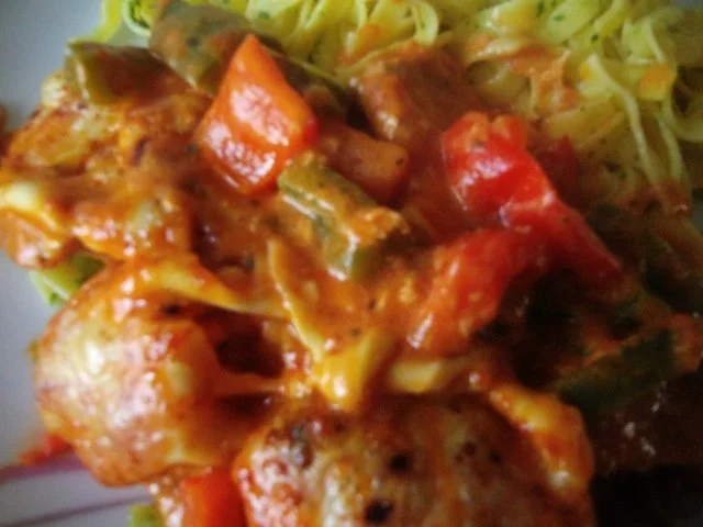 Steak mit Paprika in Tomatensauce überbacken - Rezept - Bild Nr. 11