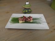 Zucchiniplätzchen mit Roastbeef und Senfcreme - Rezept