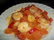 King-Prawns in scharfer Kokossoße - Rezept