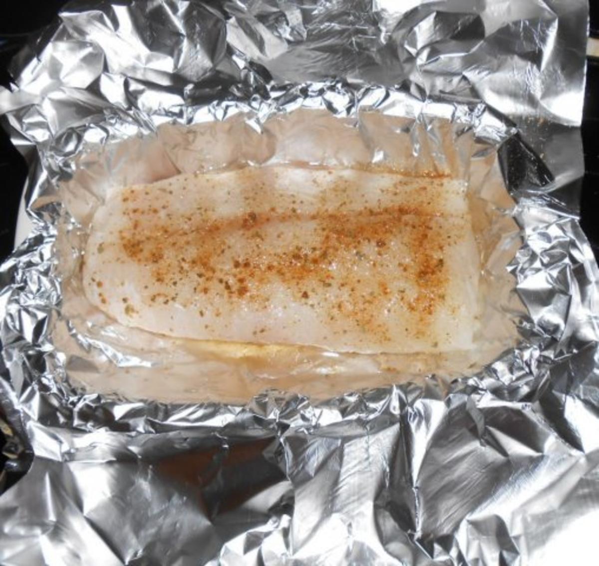 Kabeljaurückenfilet aus dem Ofen mit überbackenem Karotten-Kartoffelgemüse - Rezept - Bild Nr. 3