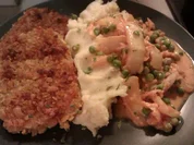 Knusprige Tofuschnitzel mit Chinakohl-Erbsengemüse - Rezept