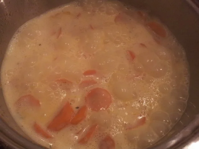 Rezept: Schnitzel mit Kartoffelpüree und Sahne-Möhren Bild Nr. 4 Schnitzel mit Kartoffelpüree und Sahne-Möhren - Rezept - Bild Nr. 4