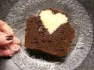 Rezept: Schokocake mit "goldenen"Herz Schokocake mit "goldenen"Herz - Rezept