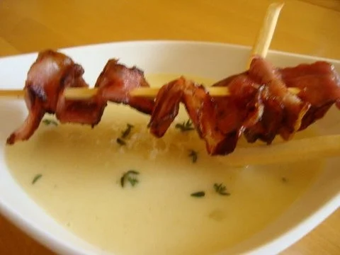 Kartoffel-Käse Süppchen mit Knusperschinken....200. ;)))) - Rezept