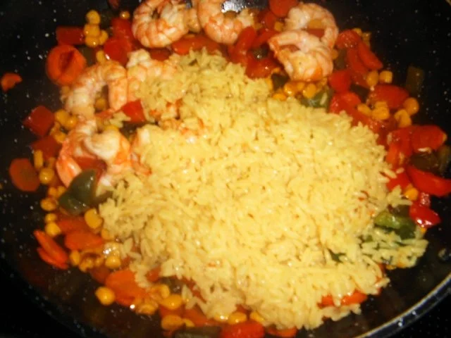 Reispfanne mit Garnelen - Rezept - Bild Nr. 6