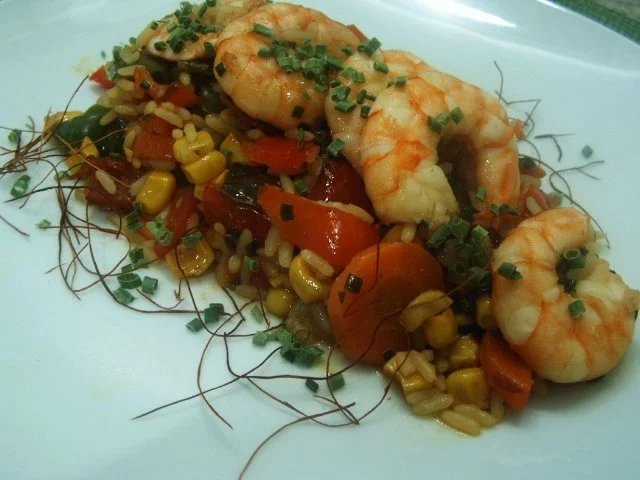 Reispfanne mit Garnelen - Rezept - Bild Nr. 7