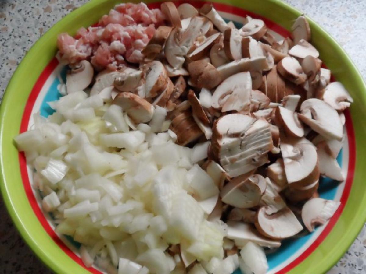 Blätterteig: Bunte Lachs Champignon Tarte - einfach - 74 kcal/100g