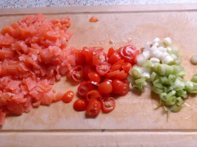 Blätterteig: Bunte Lachs-Champignon-Tarte - Rezept - Bild Nr. 4