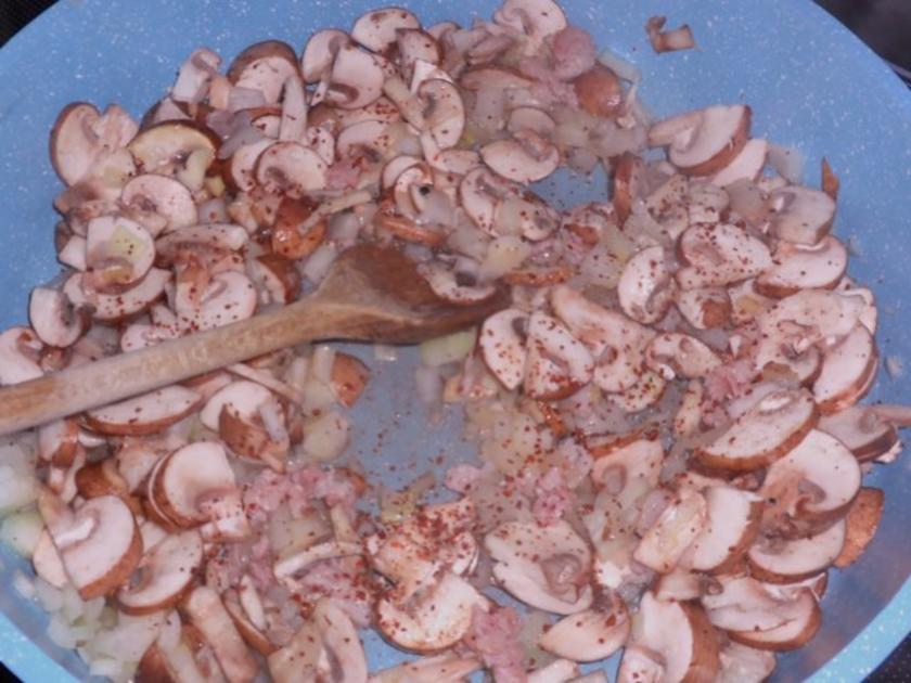 Blätterteig: Bunte Lachs Champignon Tarte - einfach - 74 kcal/100g
