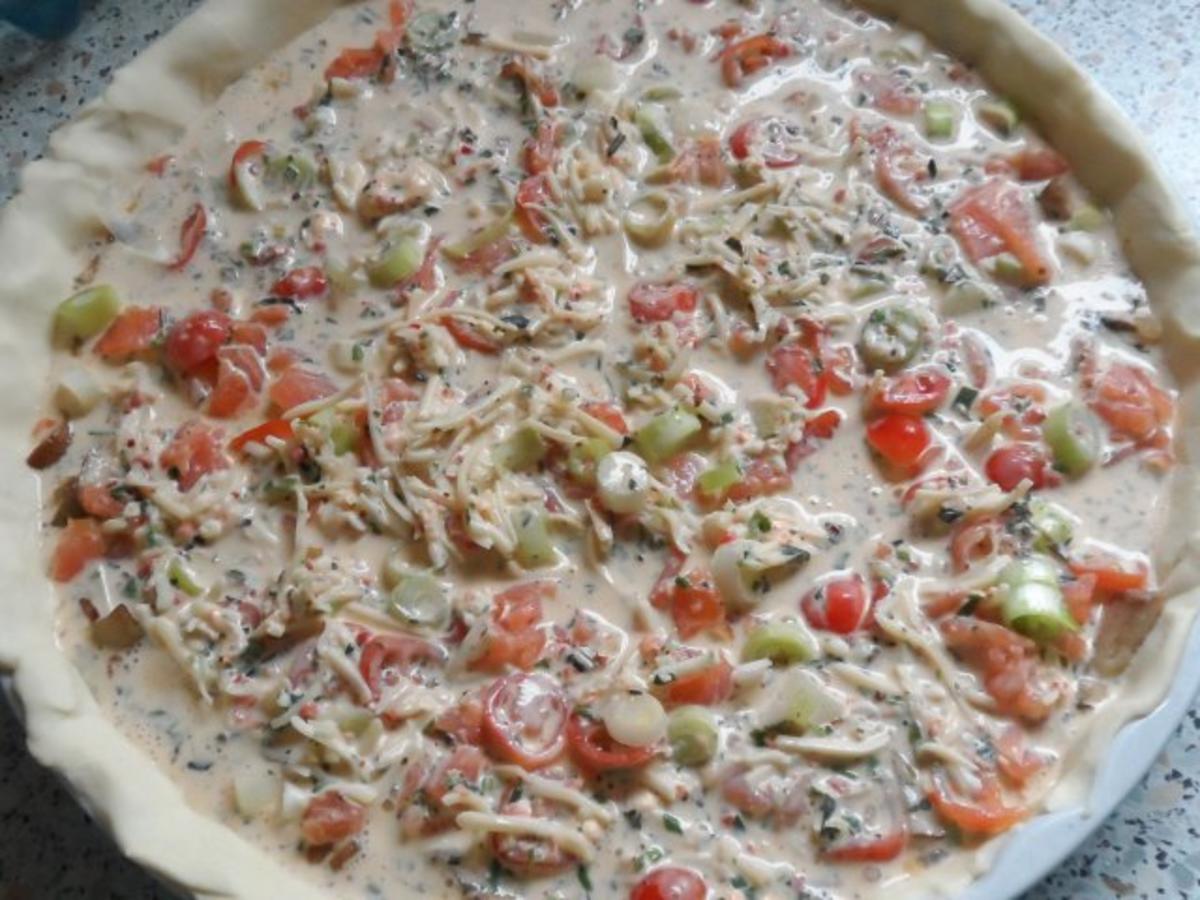 Blätterteig: Bunte Lachs-Champignon-Tarte - Rezept - Bild Nr. 10