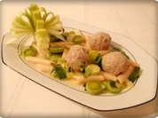 Lauch - Penne in Weißweinsauce und ♔Königsberger Klopse  dazu - Rezept