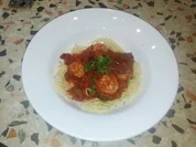 Spaghetti alla puttanesca e Scampi - Rezept