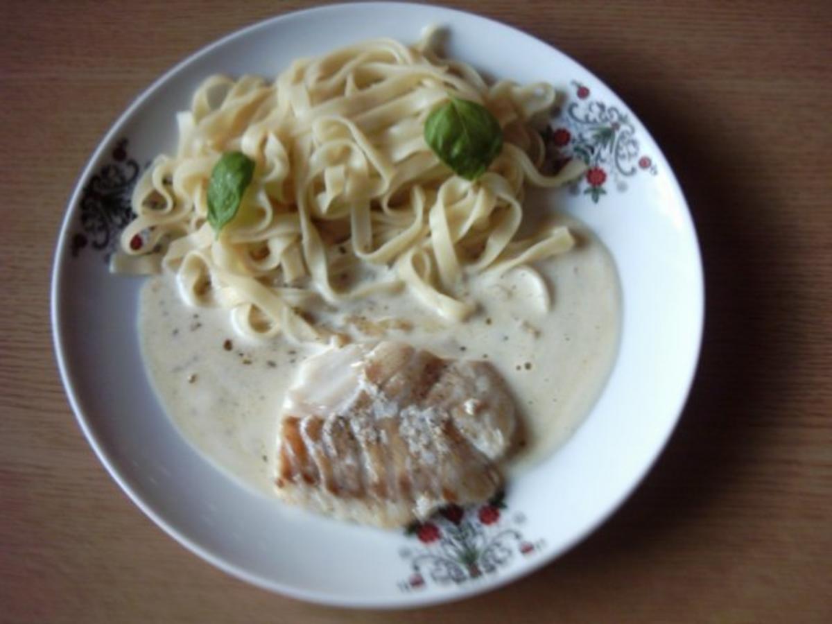 Kabeljau mit Zitronensahne und Tagliatelle - Rezept