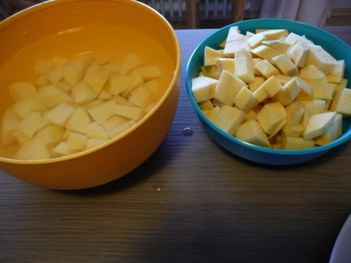 Steckrüben+ Kartoffeln + Rindergulasch. - Rezept - Bild Nr. 4