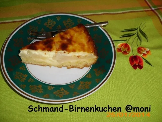 Rezept: Schmand-Birnenkuchen Bild Nr. 2 Schmand-Birnenkuchen - Rezept - Bild Nr. 2