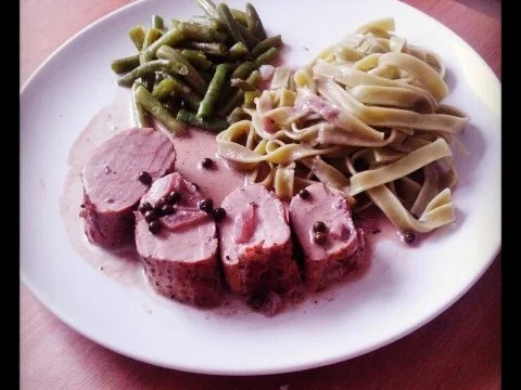 Schweinefilet in Pfefferrahmsauce - Rezept