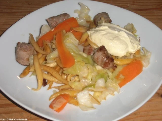 Spitzkohl-Schupfnudel-Pfanne - Rezept