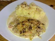 Ofenschnitzel mit Lauch und Champignons - Rezept
