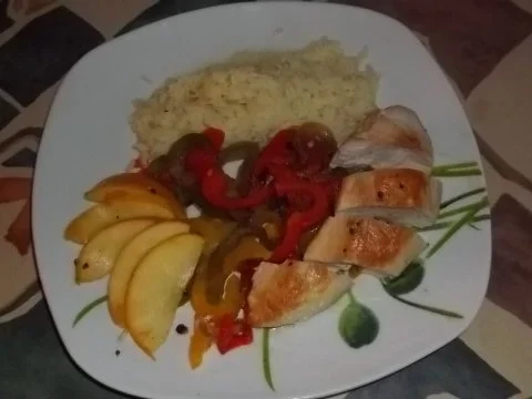 Rezept: scharfes hähnchen mit chilli - paprika gemüse scharfes hähnchen mit chilli - paprika gemüse - Rezept