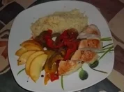 scharfes hähnchen mit chilli - paprika gemüse - Rezept