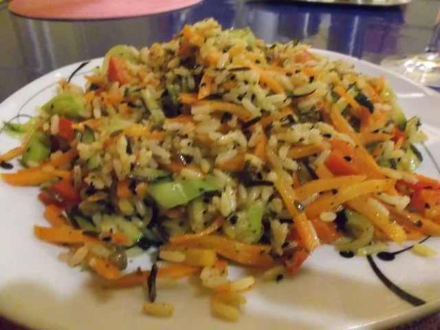 Rezept: Vegetarisch: Pikante Reis-Gemüsepfanne Vegetarisch: Pikante Reis-Gemüsepfanne - Rezept