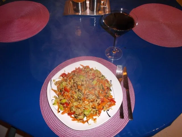 Rezept: Vegetarisch: Pikante Reis-Gemüsepfanne Bild Nr. 12 Vegetarisch: Pikante Reis-Gemüsepfanne - Rezept - Bild Nr. 12